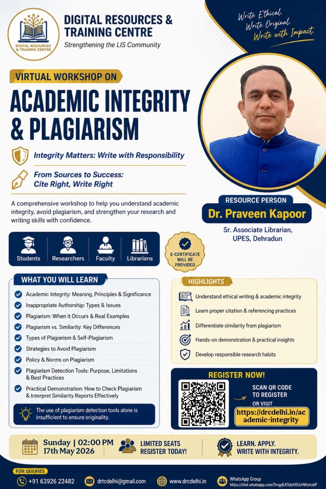 Academic Integrity & Plagiarism Workshop
