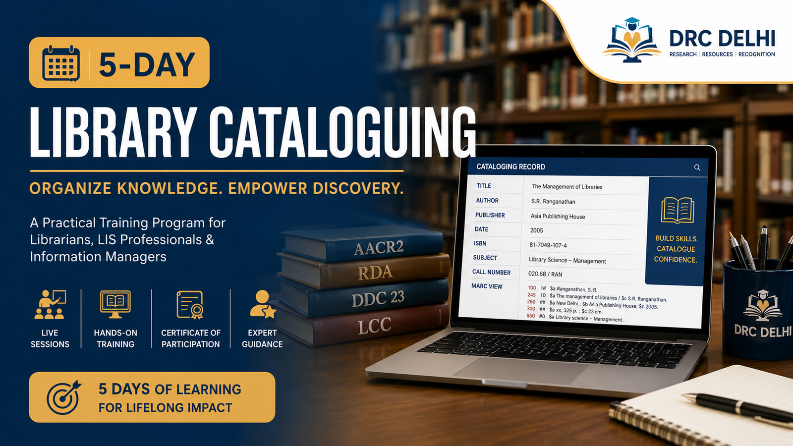 5-Day Library cataloguing